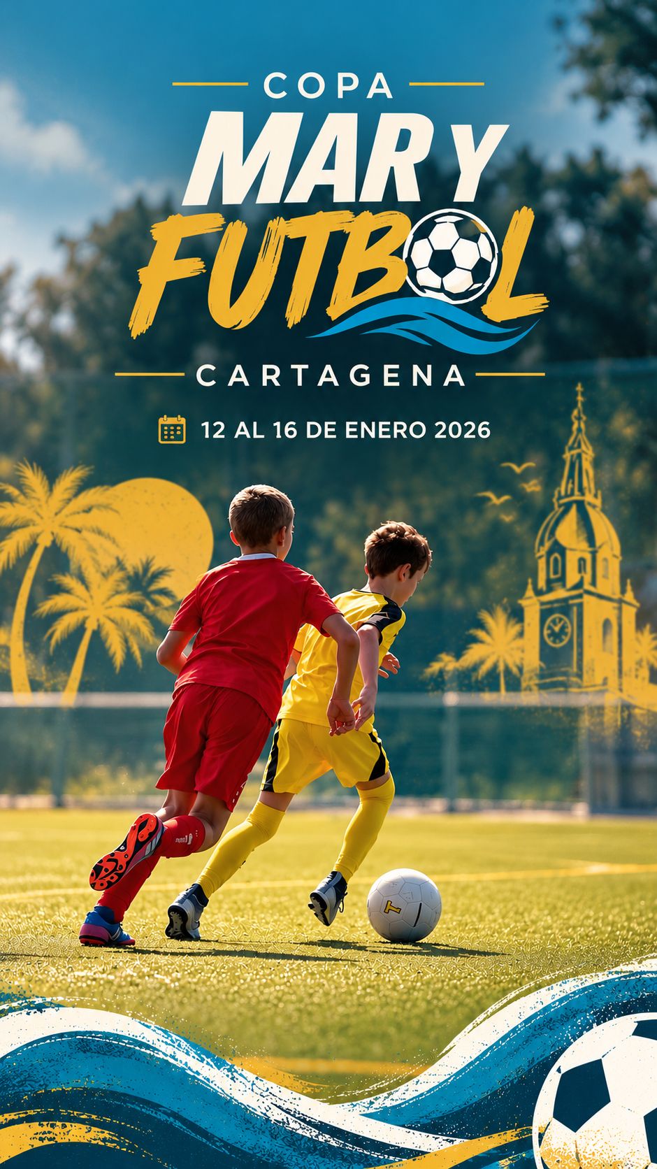 Afiche Copa Mar y Fútbol Cartagena